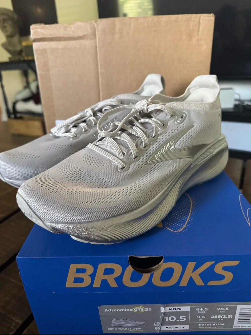 Brooks Men's Adrenaline GTS 25 Silver Running Shoes